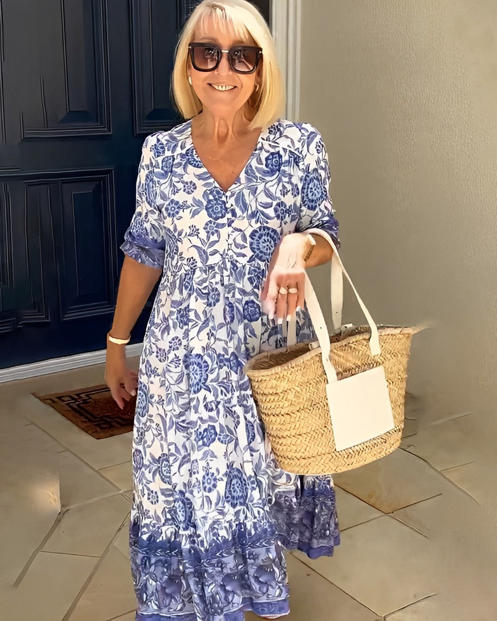 Aphra | Graceful V-Neck Floral