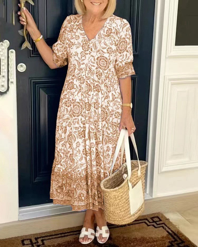 Aphra | Graceful V-Neck Floral