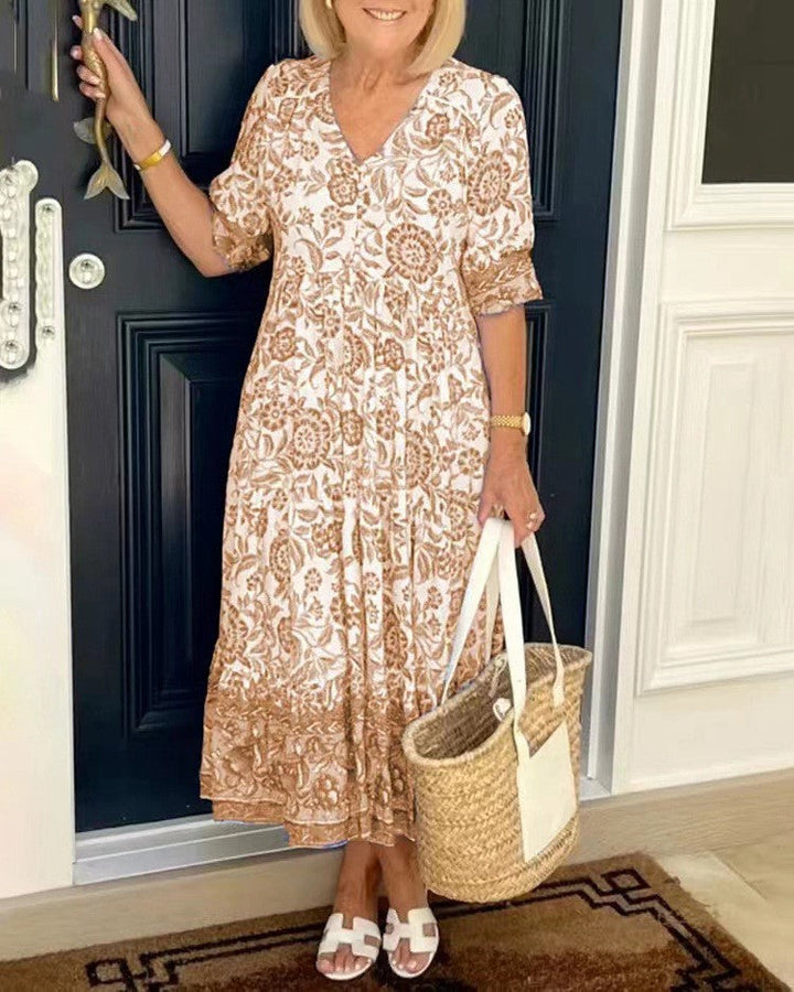 Aphra | Graceful V-Neck Floral