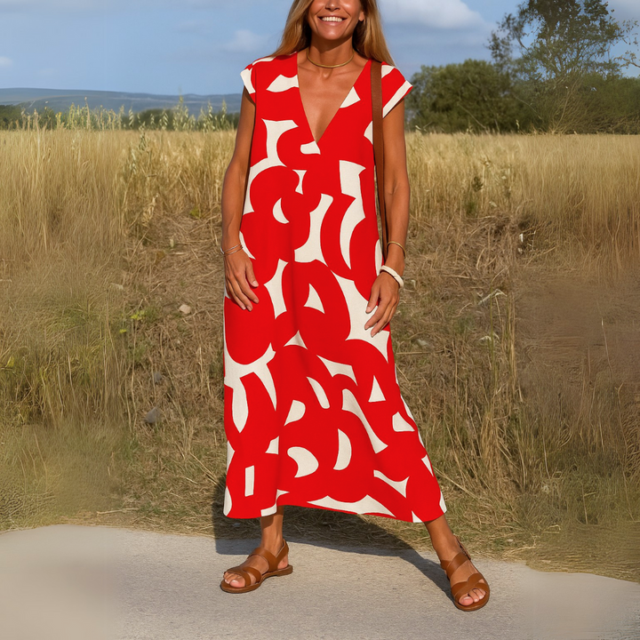 Alina | Flowing V-neck Dress