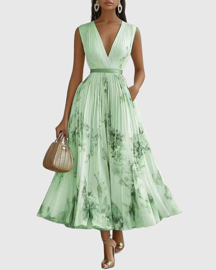 Darla - Pleated Elegance Dress
