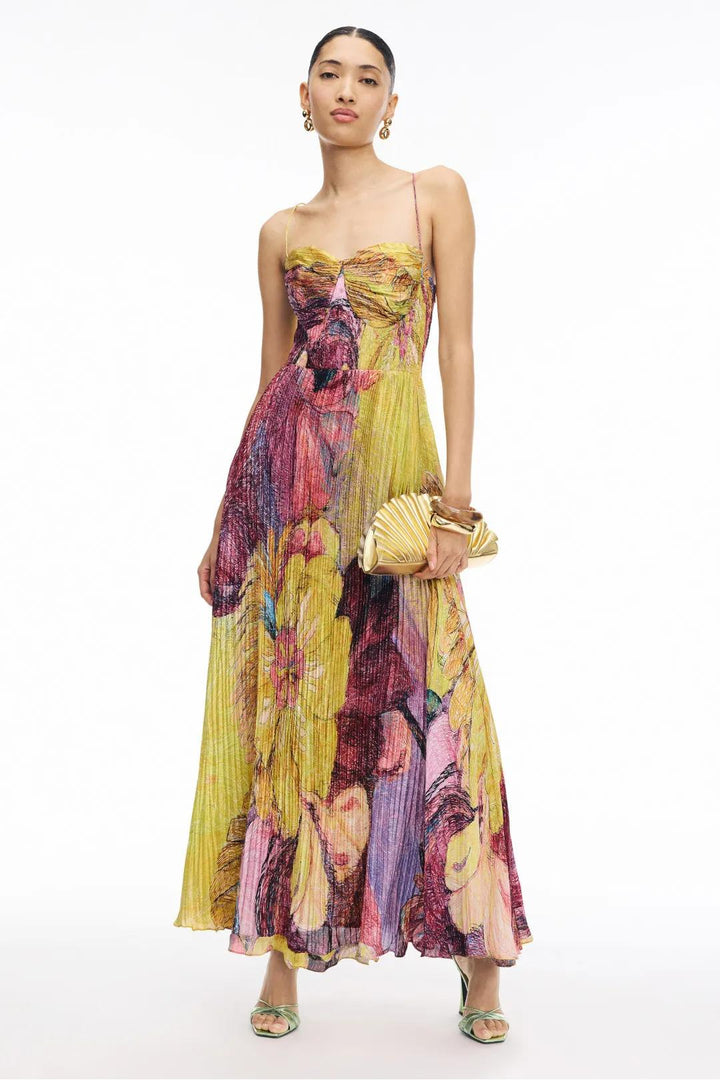 Patricia | Multicolored Ikat Print Maxi Dress