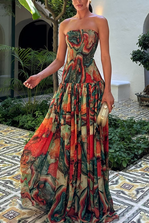 Eileen | Strapless Ombre Maxi Dress