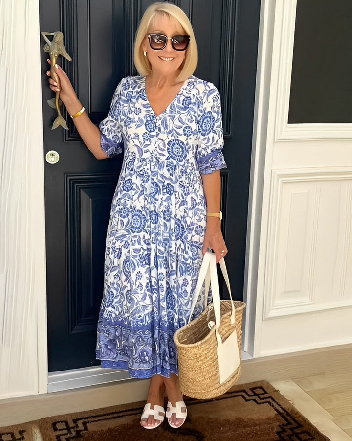 Aphra | Graceful V-Neck Floral