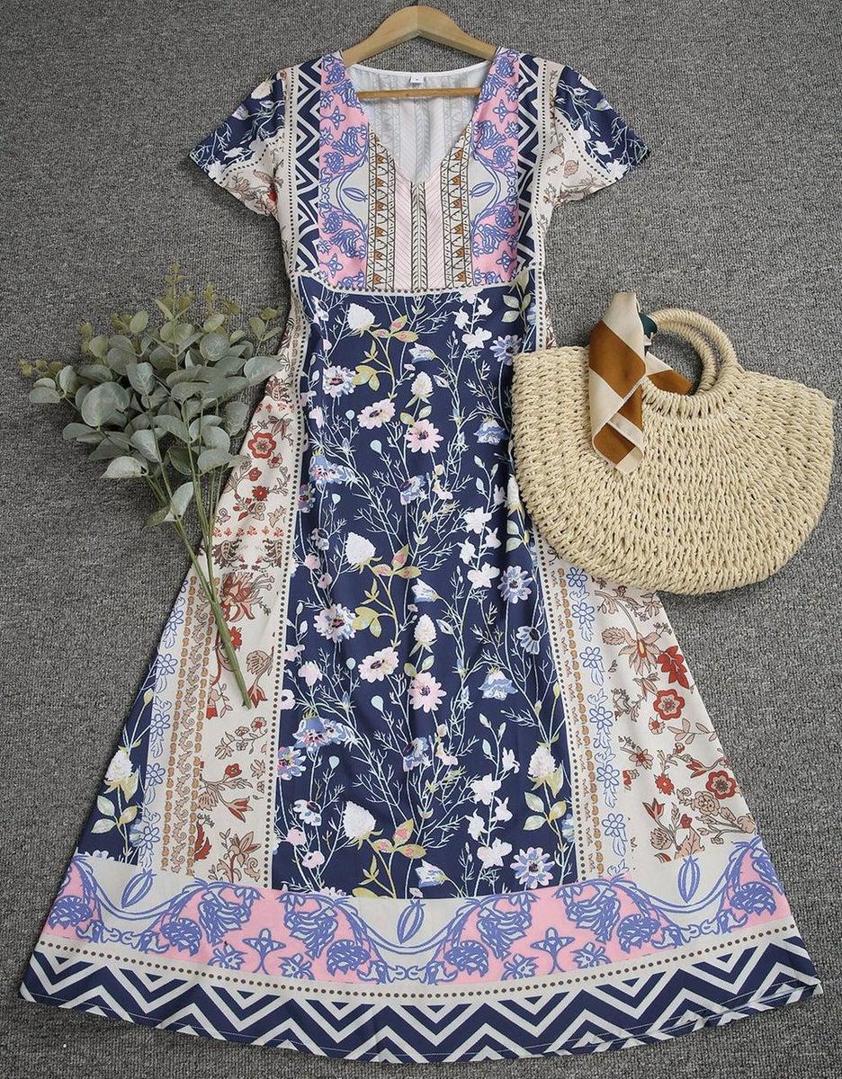 Evira - Boho Printed Dress