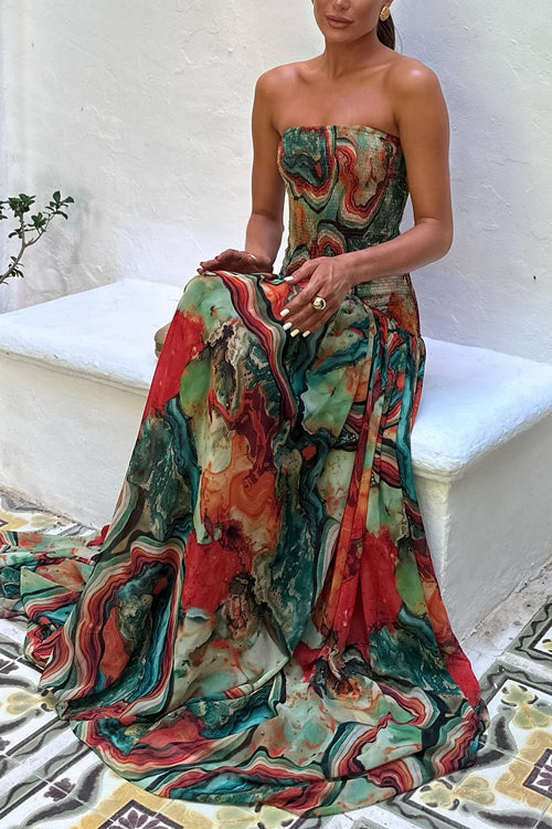 Eileen | Strapless Ombre Maxi Dress
