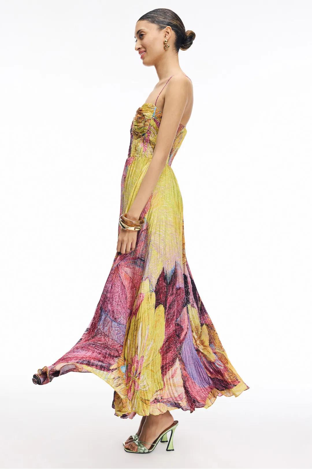 Patricia | Multicolored Ikat Print Maxi Dress