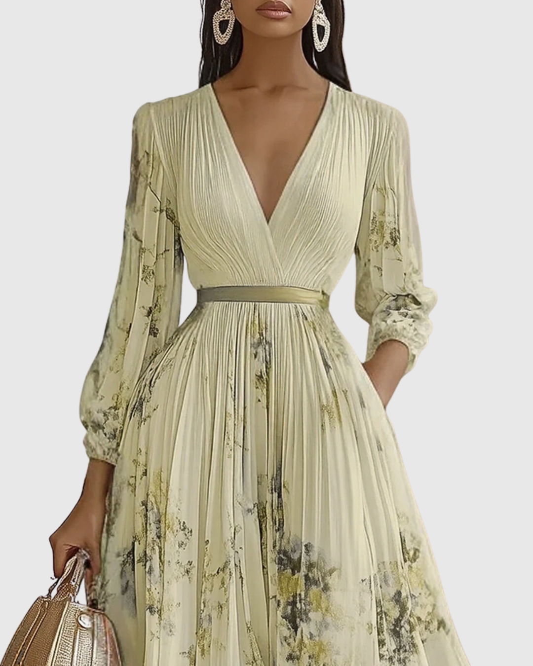 Taisie - Pleated Elegance Dress