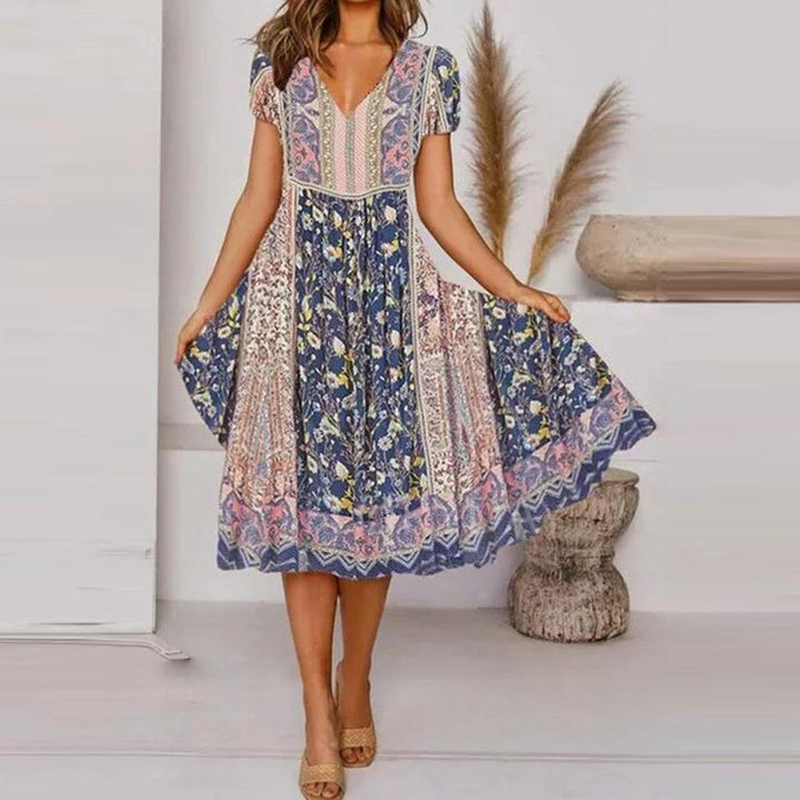 Evira - Boho Printed Dress