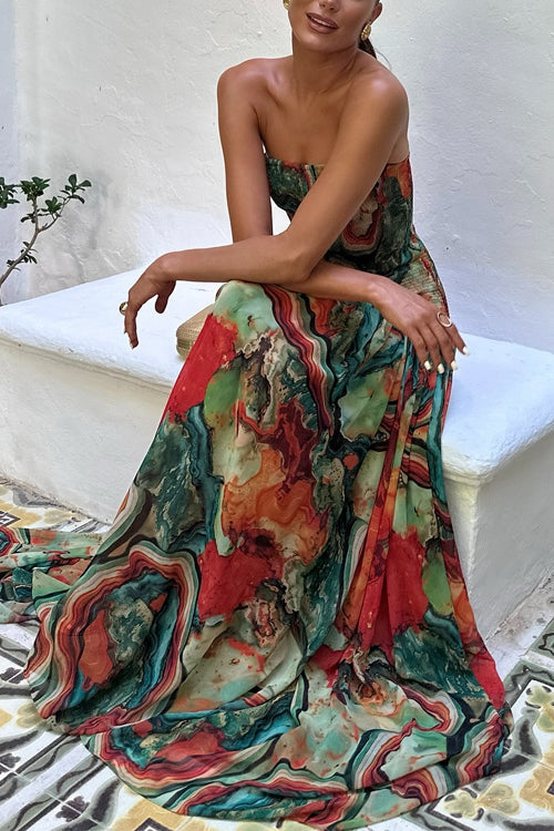 Eileen | Strapless Ombre Maxi Dress