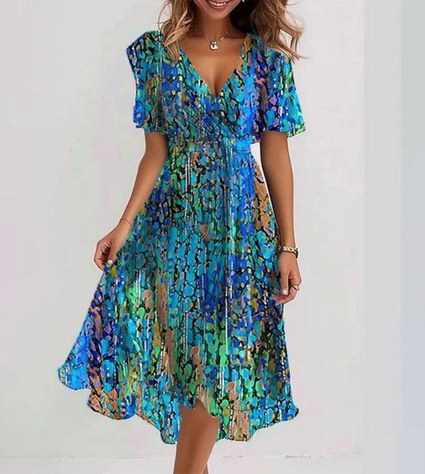 Zuri | Breezy Blue Midi Dress