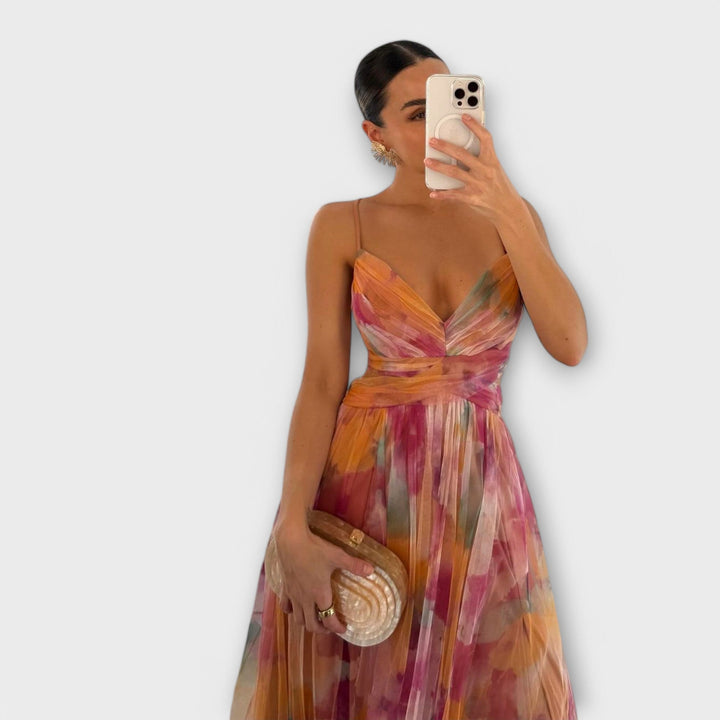 Tess | Mesh Maxi Dress Elegant and Figure-Hugging