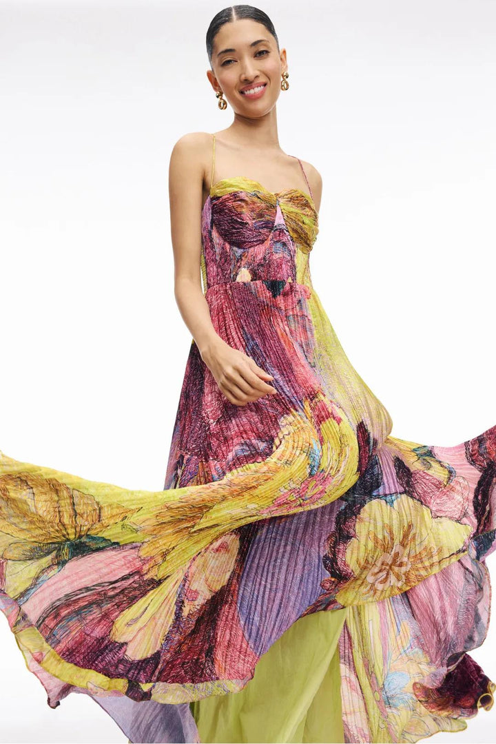 Patricia | Multicolored Ikat Print Maxi Dress