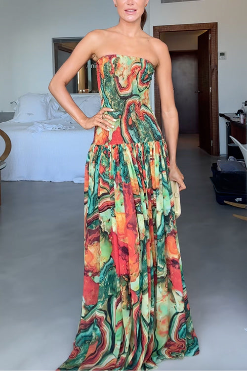 Eileen | Strapless Ombre Maxi Dress