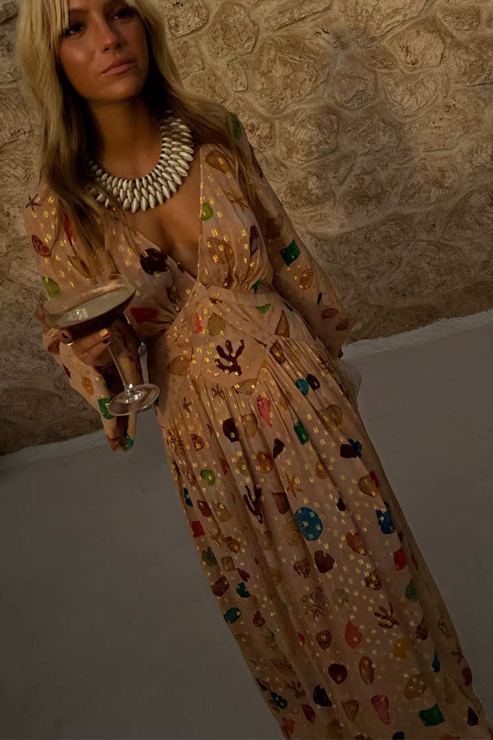 Odessa | Golden Seashell Maxi