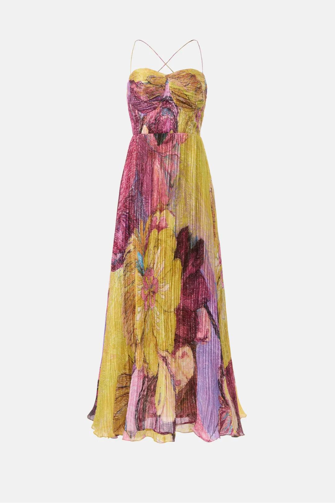 Patricia | Multicolored Ikat Print Maxi Dress