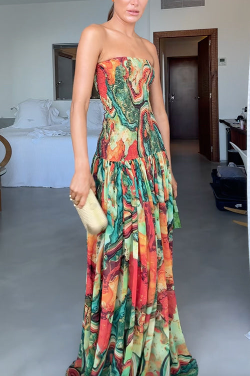 Eileen | Strapless Ombre Maxi Dress