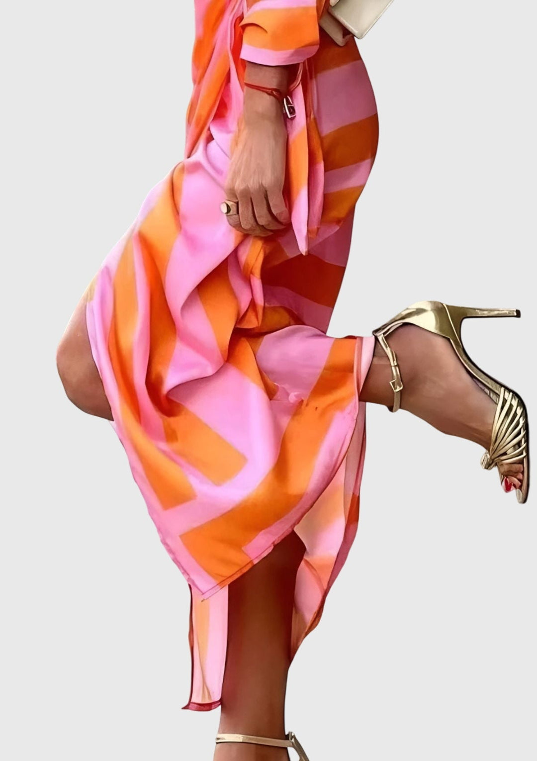 Isabrunel | Elegant Wrap Dress With Print