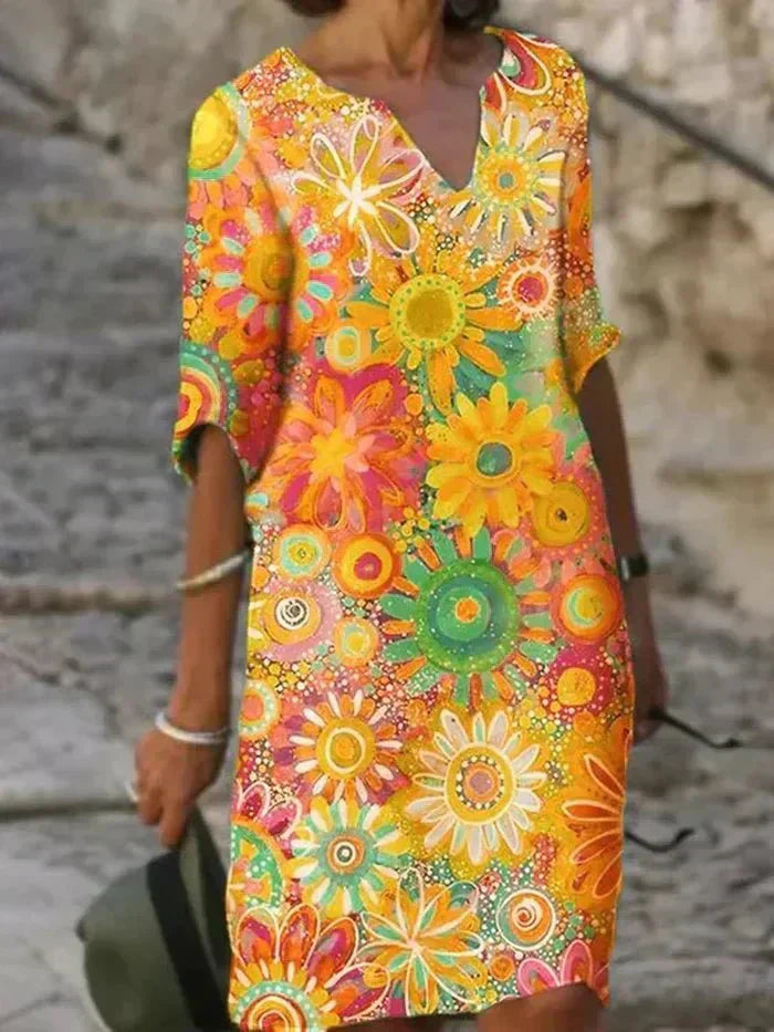 Naya | Vibrant Floral Midi Dress