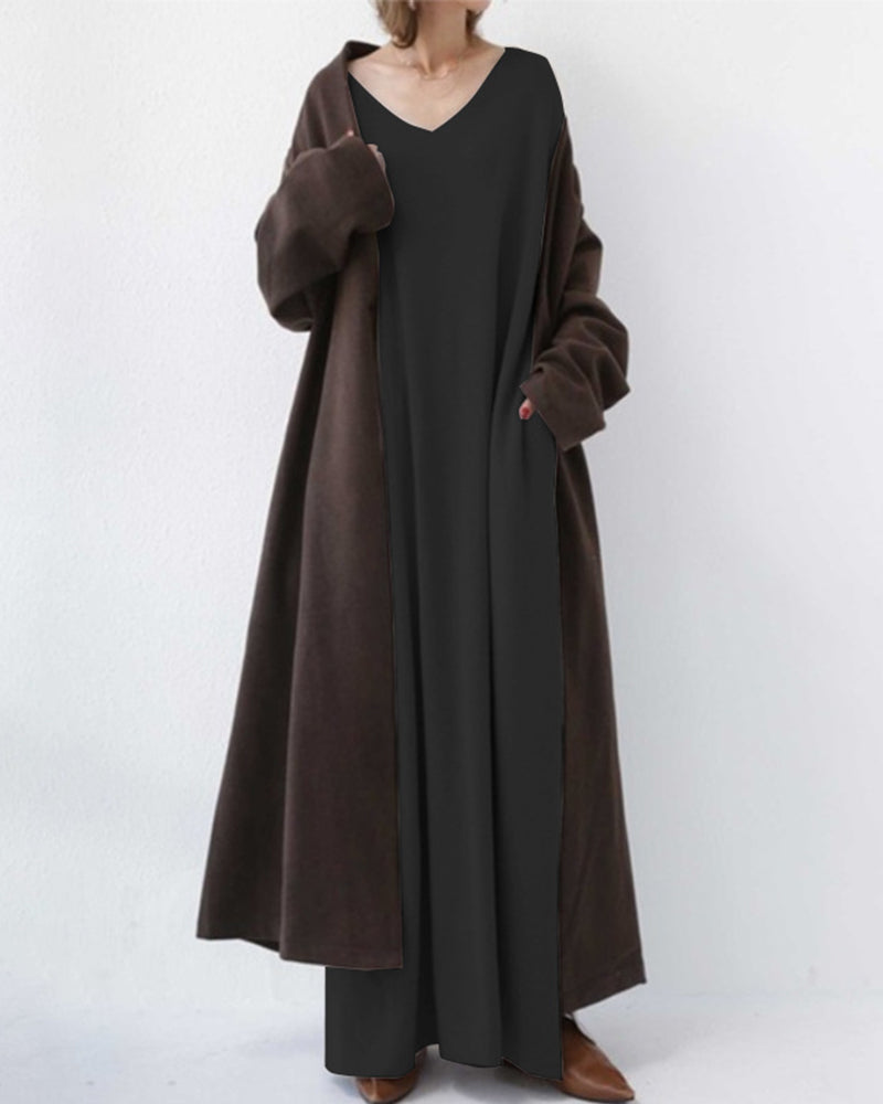 Marilyn | Elegant Casual V-Neck Dress
