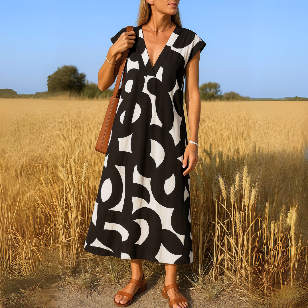 Alina | Flowing V-neck Dress