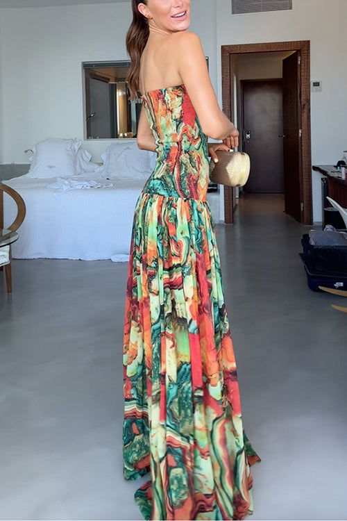 Eileen | Strapless Ombre Maxi Dress