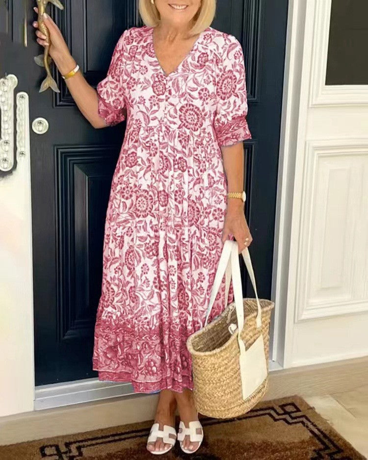 Aphra | Graceful V-Neck Floral