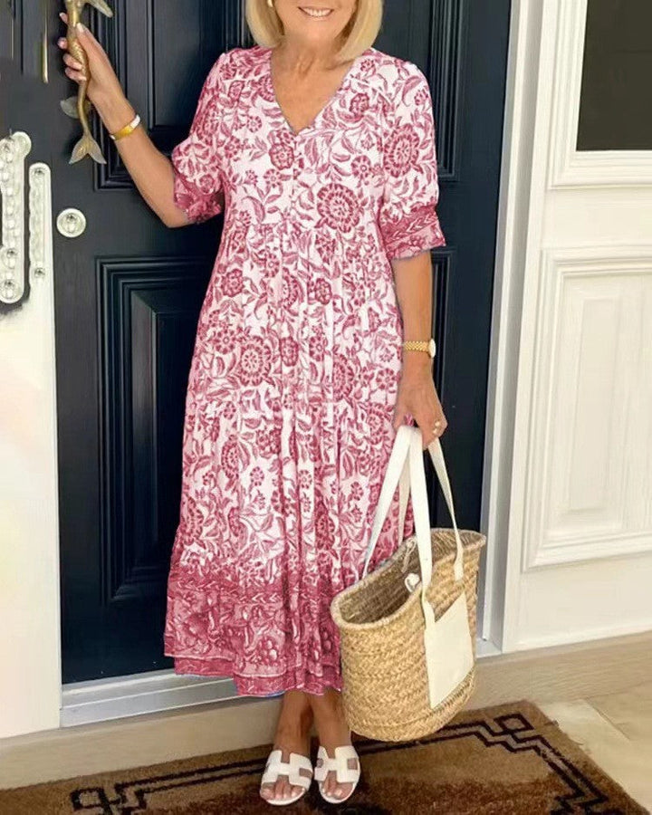 Aphra | Graceful V-Neck Floral