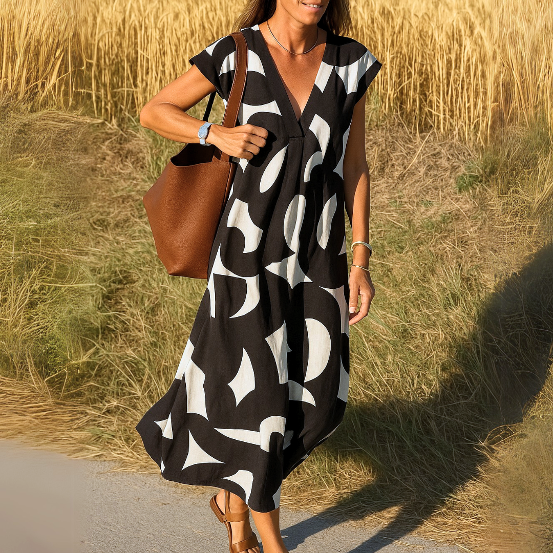 Alina | Flowing V-neck Dress