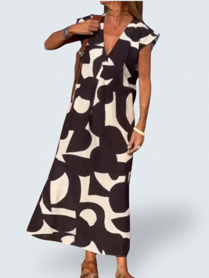 Alina | Flowing V-neck Dress