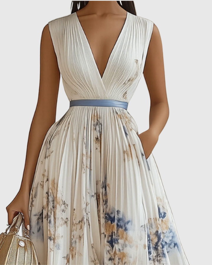 Taisie - Pleated Elegance Dress