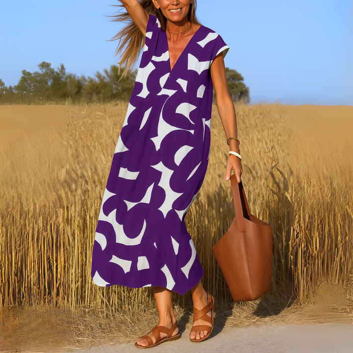 Alina | Flowing V-neck Dress