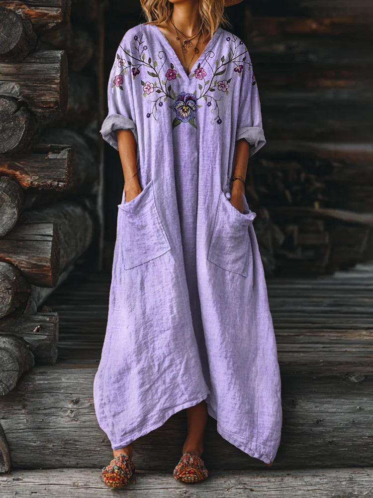 Moonlight | Vintage Boho Dress with Pockets
