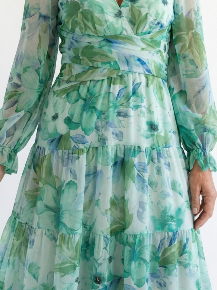 Lavinia | Long Sleeve Floral Maxi Dress