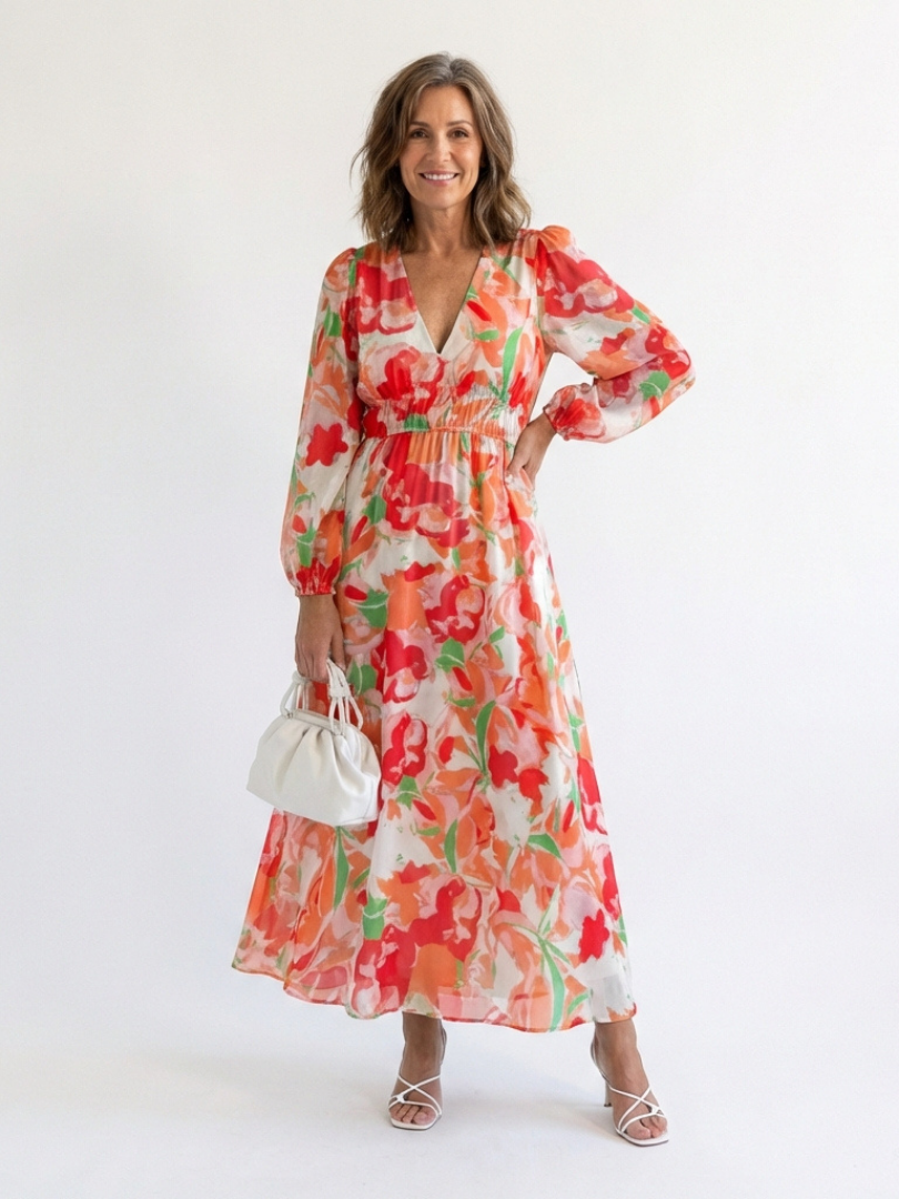 Lavinia | Long Sleeve Floral Maxi Dress