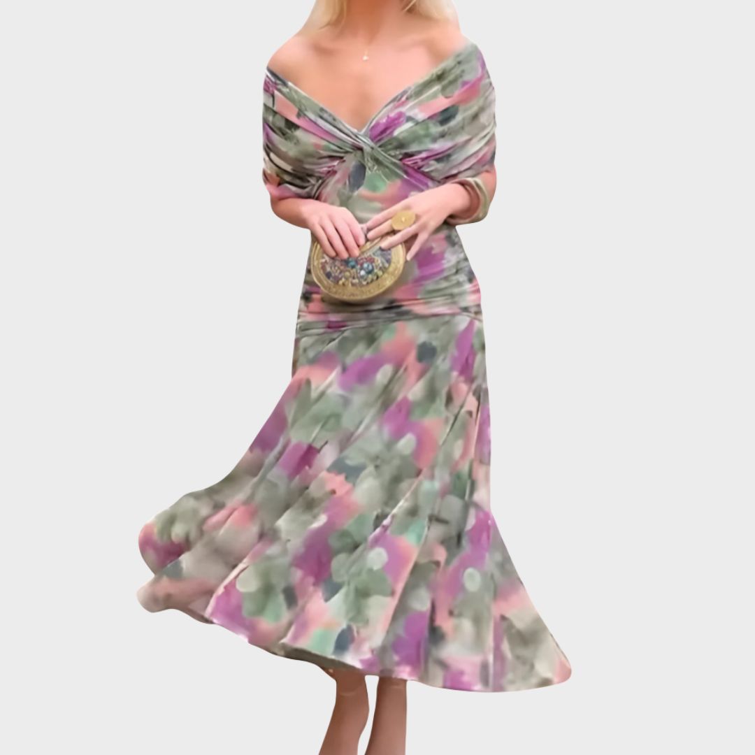 Elisanne - Elegant Off-Shoulder Dress