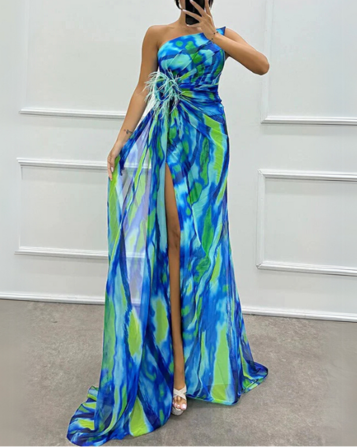 Aria™ | Vibrant Draped Dress