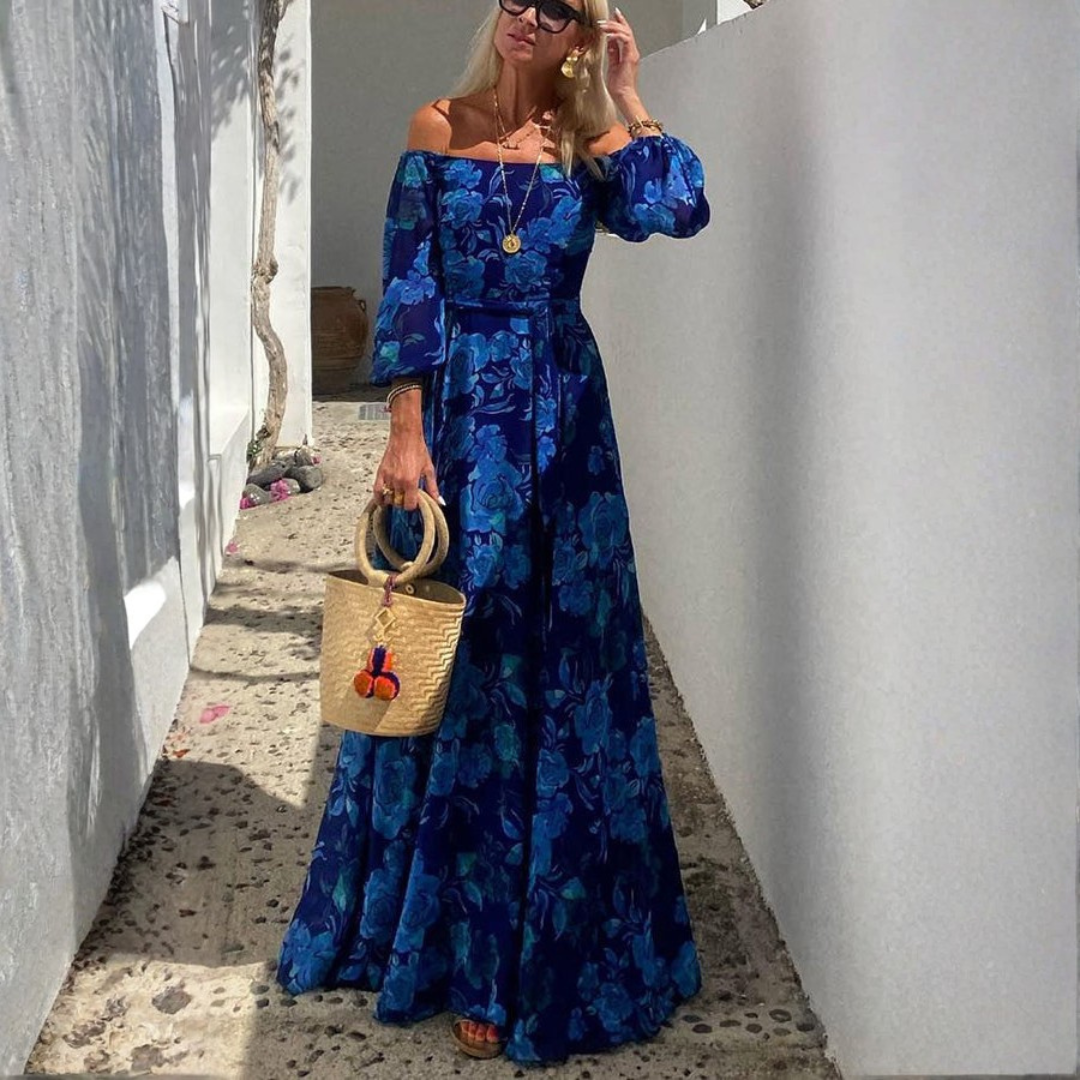 hawaiian off the shoulder maxi dress Charlotte™