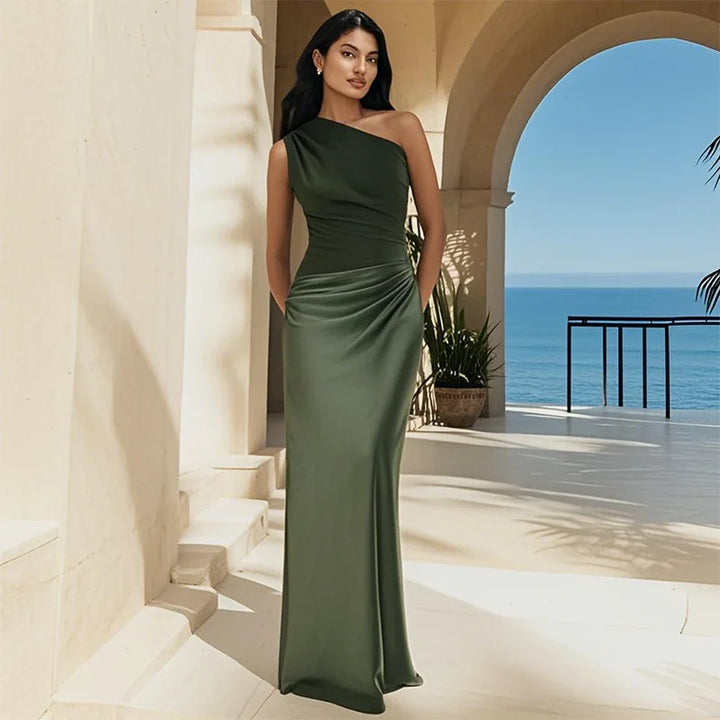 Isabella™ | Maxi Dress with a Gilt in Satin