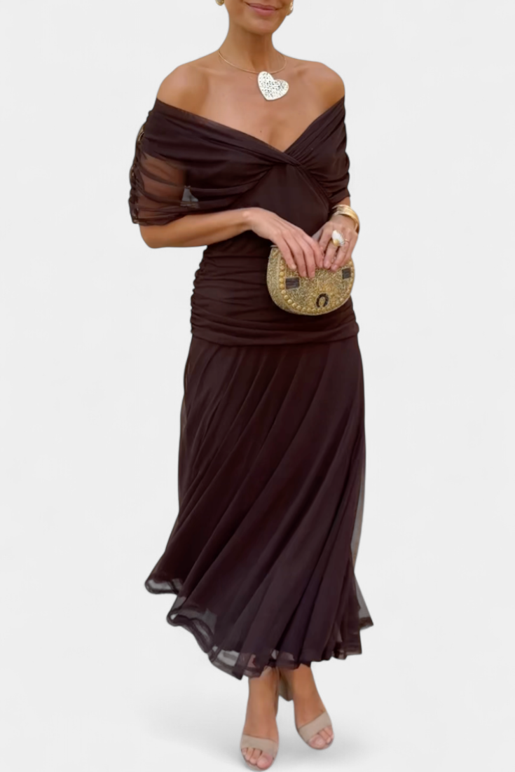 Elisanne - Elegant Off-Shoulder Dress