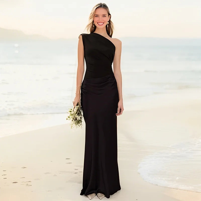 Isabella™ | Maxi Dress with a Gilt in Satin