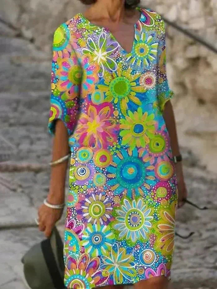Naya | Vibrant Floral Midi Dress