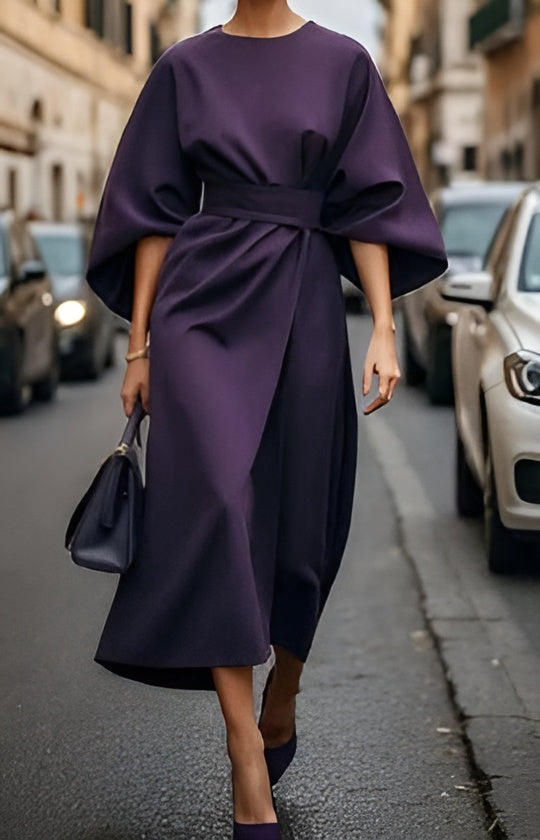 Dessa - Minimalist Belted Luxe Dress