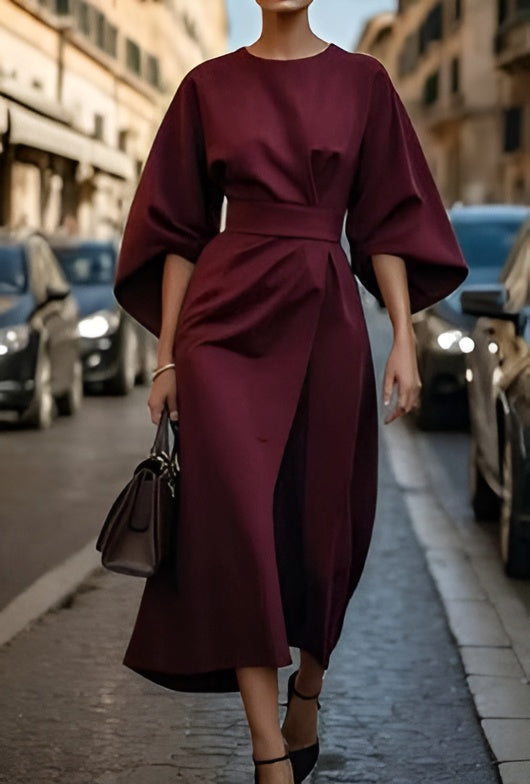 Dessa - Minimalist Belted Luxe Dress