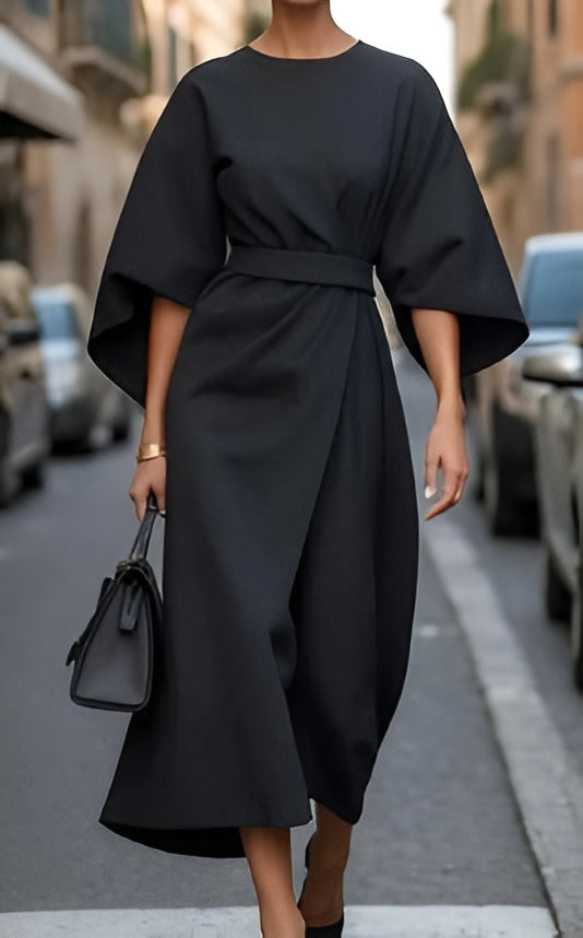 Dessa - Minimalist Belted Luxe Dress