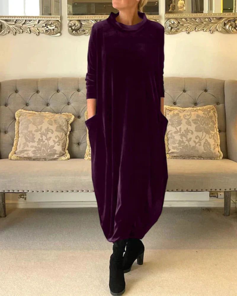 Rose | Relaxed Velvet Dress