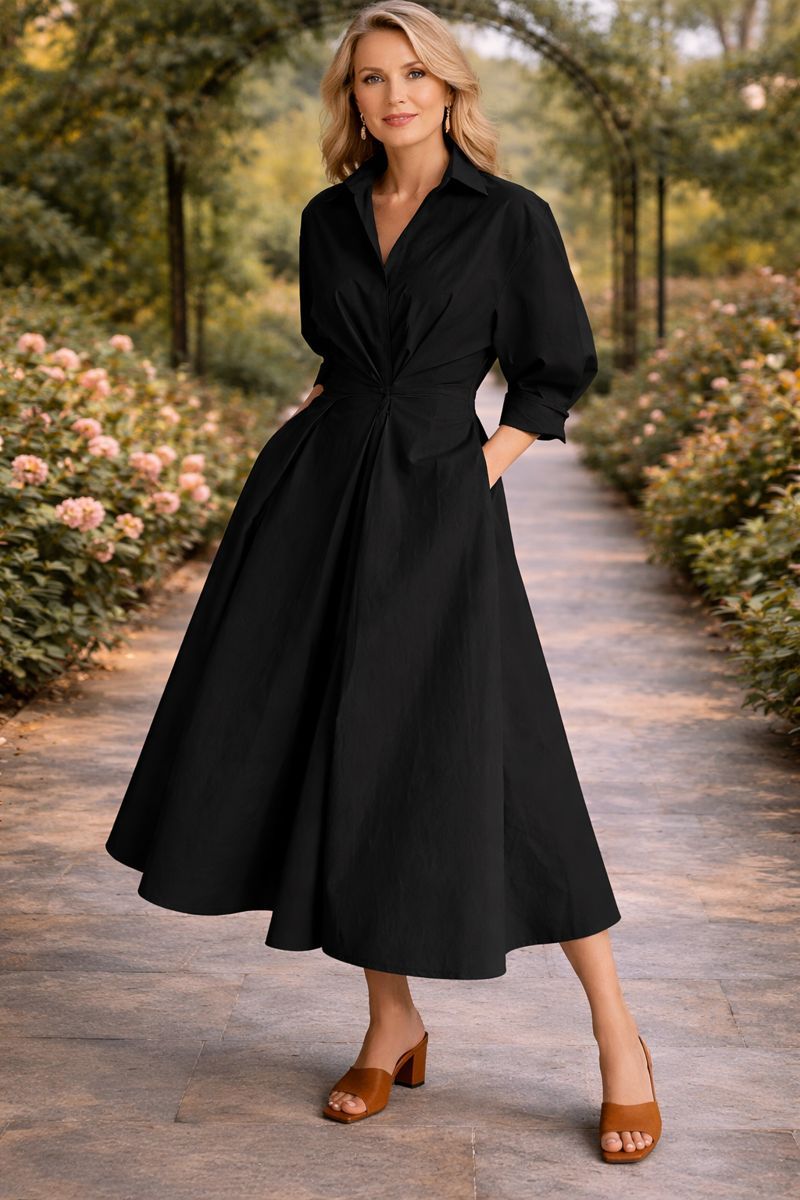 Thalyssa | Wrap-Front Flowing Maxi Dress