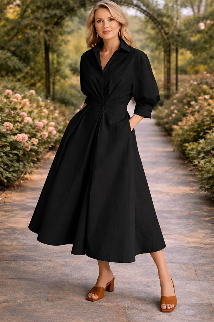 Thalyssa | Wrap-Front Flowing Maxi Dress