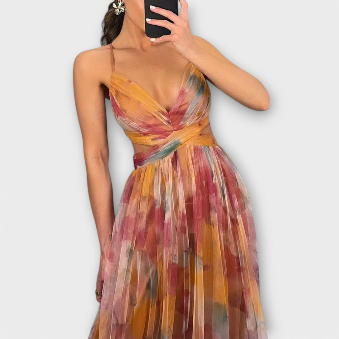 Tess | Mesh Maxi Dress Elegant and Figure-Hugging