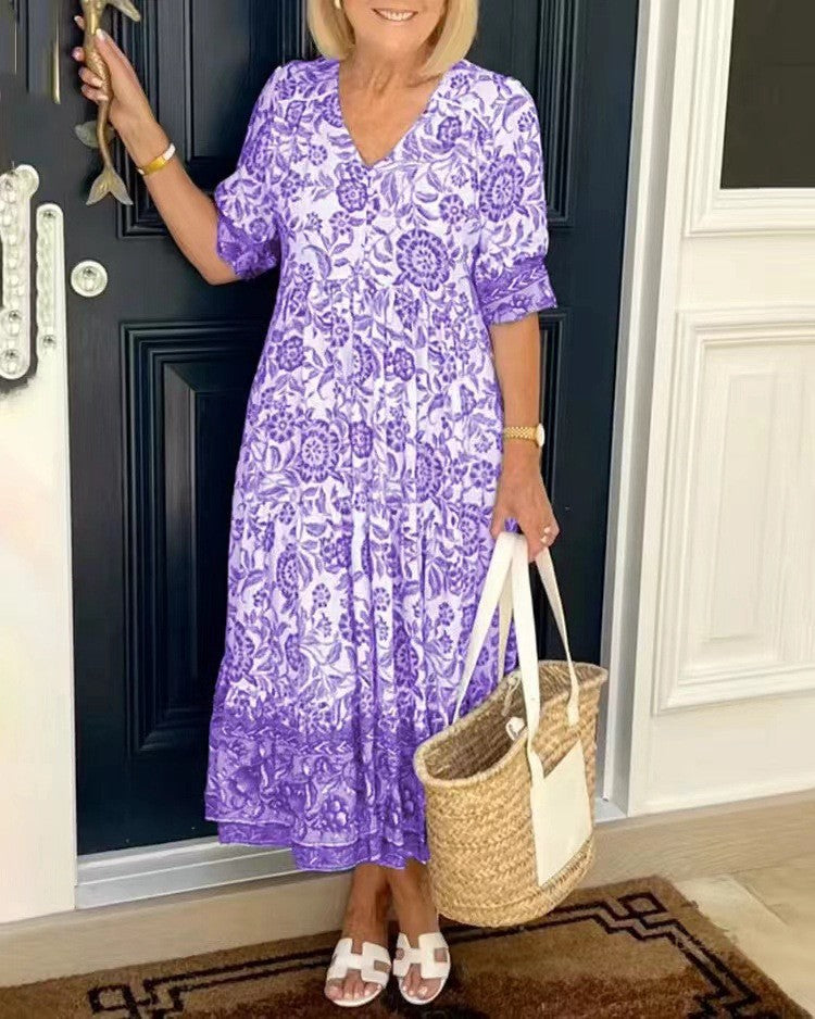 Aphra | Graceful V-Neck Floral